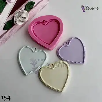 İncili Kalp Tabanlık Silikon Kalıbı