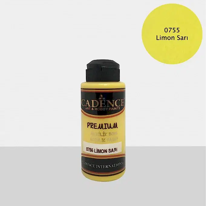 0755 Limon Sarı - Premium Akrilik 120ml