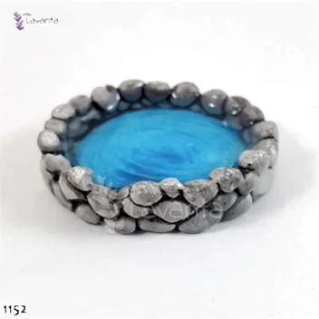 Yuvarlak Taş Süs Havuzu Silikon Kalıbı