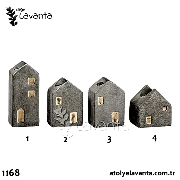 Dörtlü Ev Mumluk Silikon Kalıbı