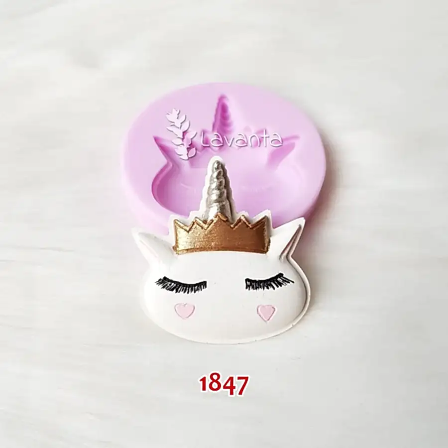 Taçlı Unicorn Silikon Kalıbı