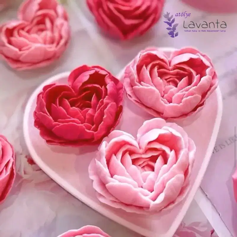 Aşk Gülü Silikon Kalıbı