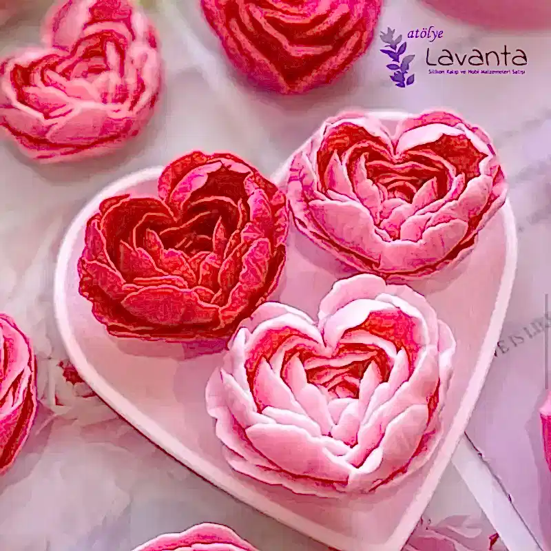 Aşk Gülü Silikon Kalıbı