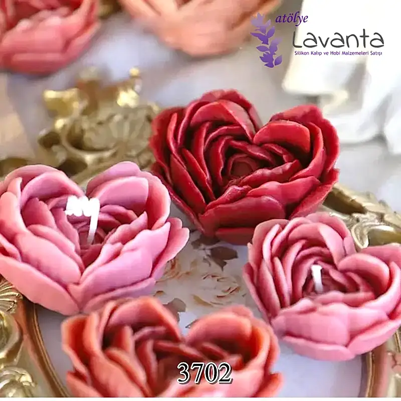 Aşk Gülü Silikon Kalıbı