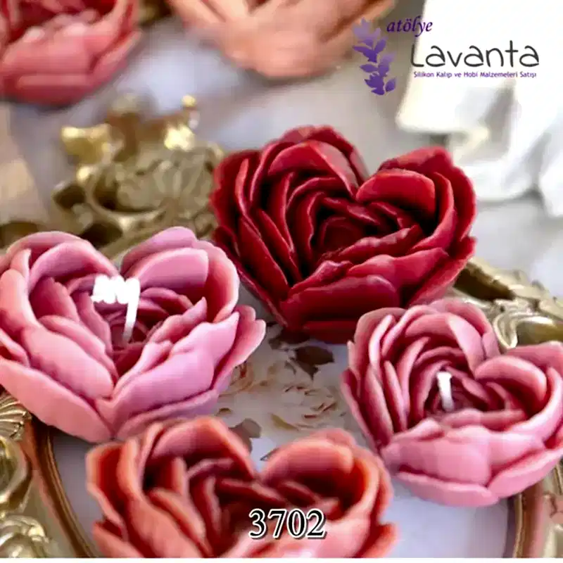 Aşk Gülü Silikon Kalıbı