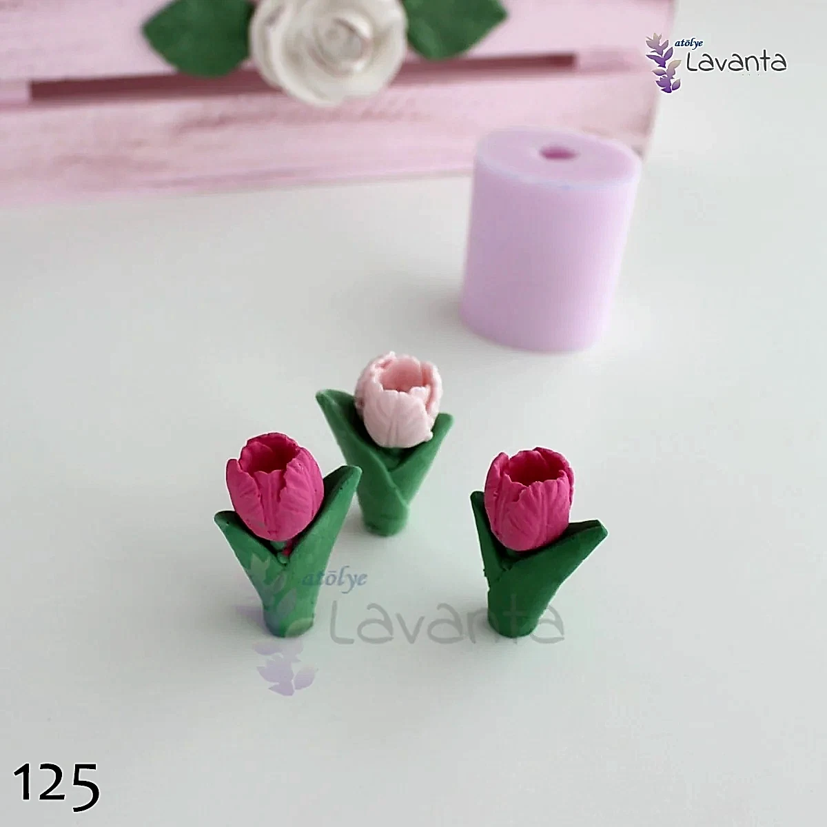 3D Mini Lale Silikon Kalıbı