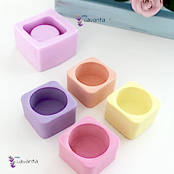 Kare Tealight Mumluk Silikon Kalıbı