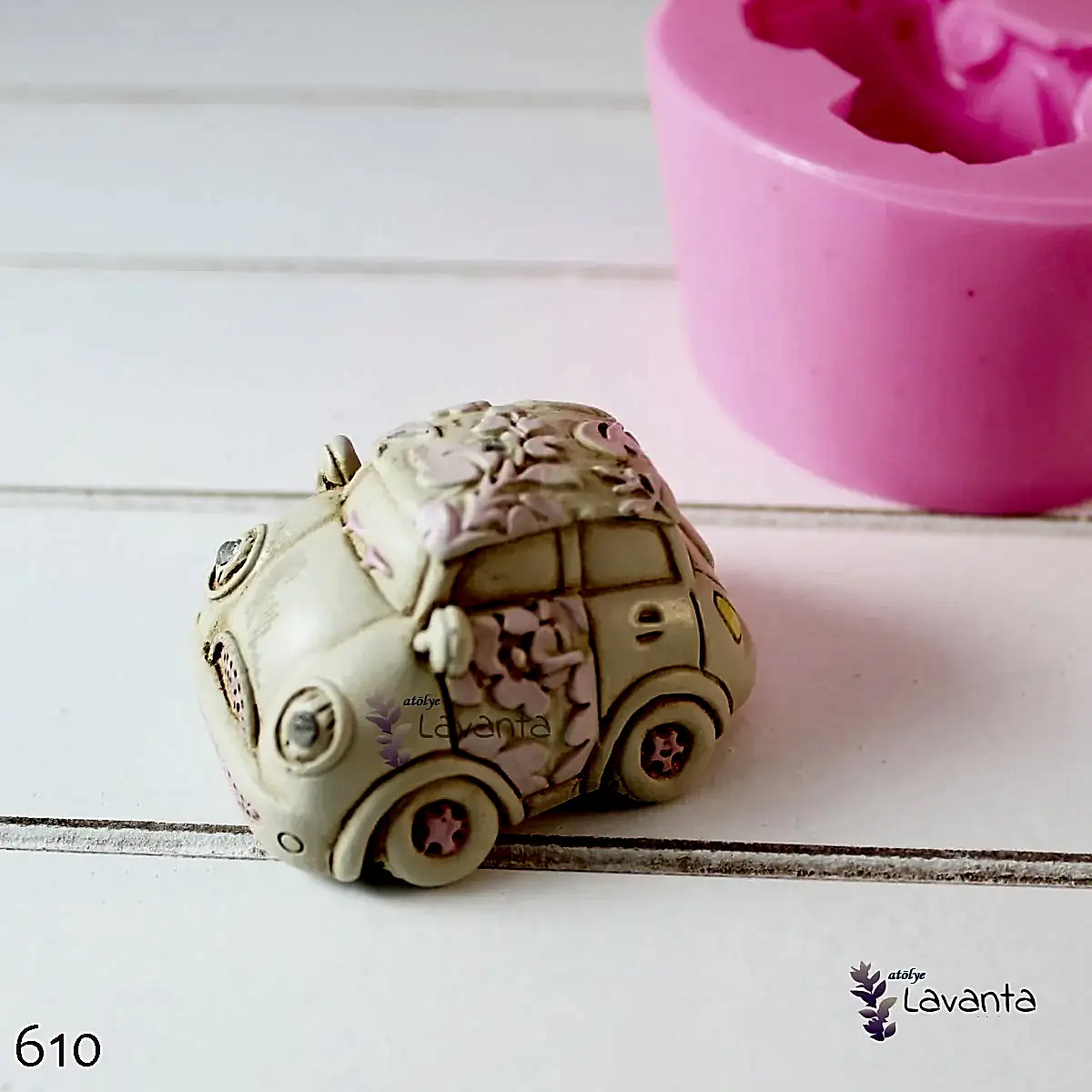 Süslü Mini Cooper Araba Silikon Kalıbı