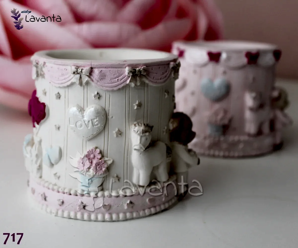 Ayıcıklı Saksı Silikon Kalıbı