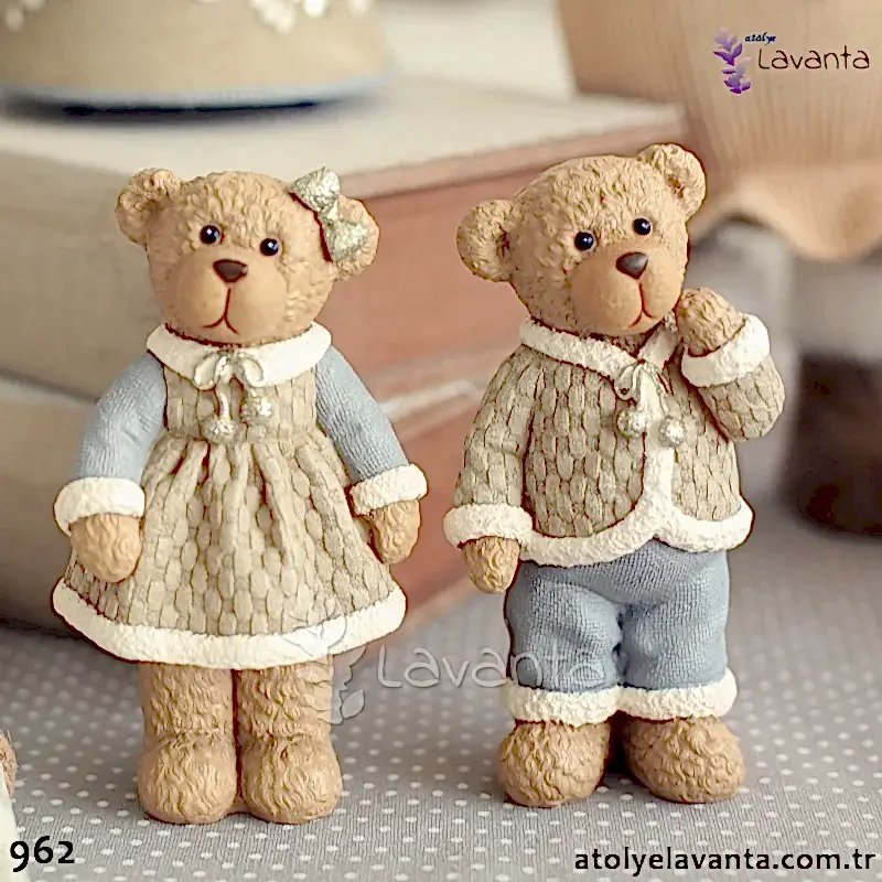 Anne ve Baba Ayı Silikon Kalıbı