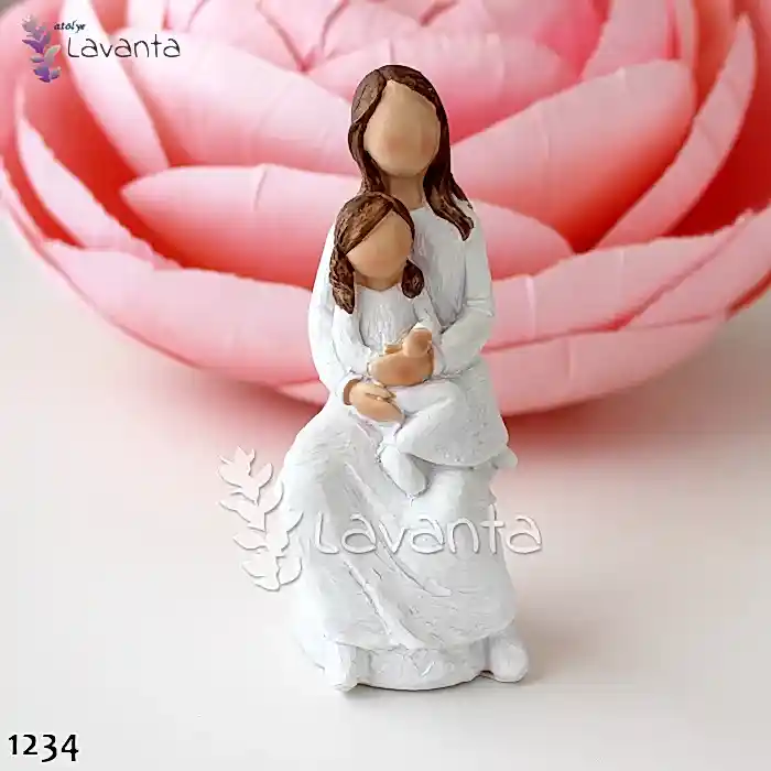 Anne ve Kızı Biblo Silikon Kalıbı