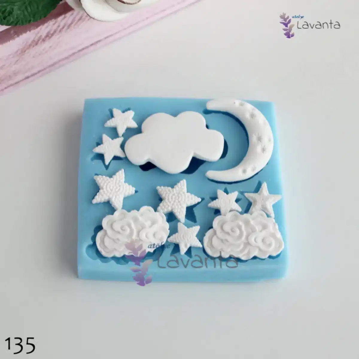 Ay Bulut Yıldızlar Silikon Kalıbı