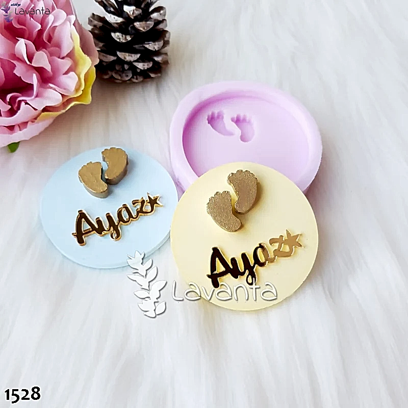 Ayak İzi Yuvarlak Tabanlık Silikon Kalıbı