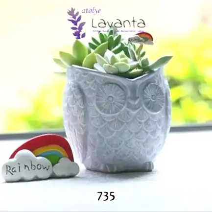 Baykuş Saksı Silikon Kalıbı