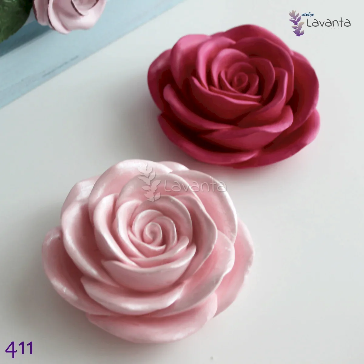 Açmış Büyük Gül Kokulu Taş Kalıbı