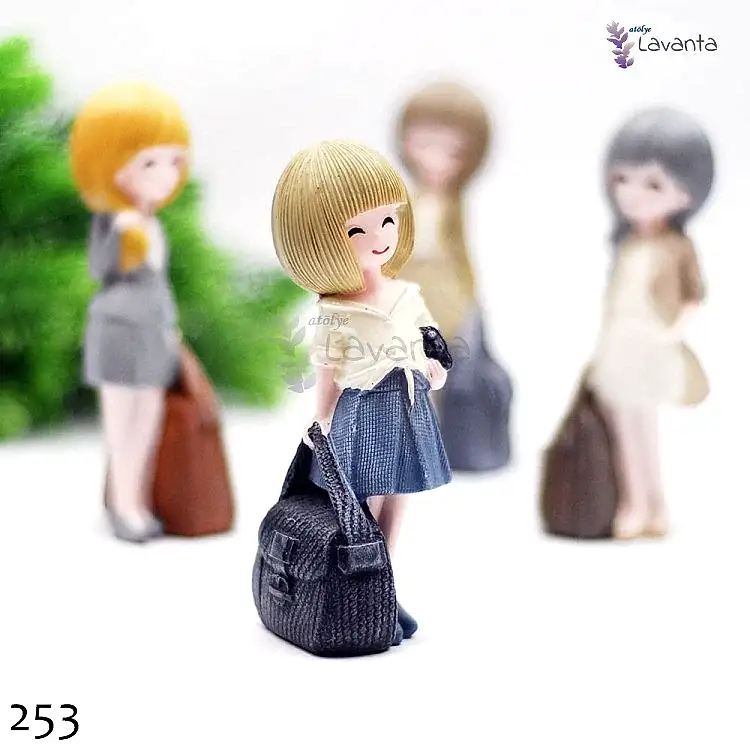 Çantalı Kızlar Kokulu Taş Silikon Kalıbı