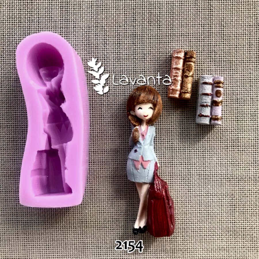 Çantalı Kızlar Pano Silikon Kalıbı