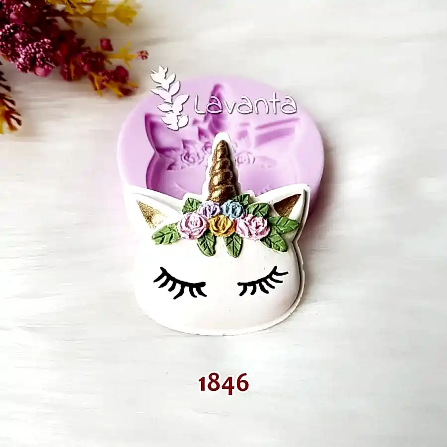Çiçekli Unicorn Silikon Kalıbı