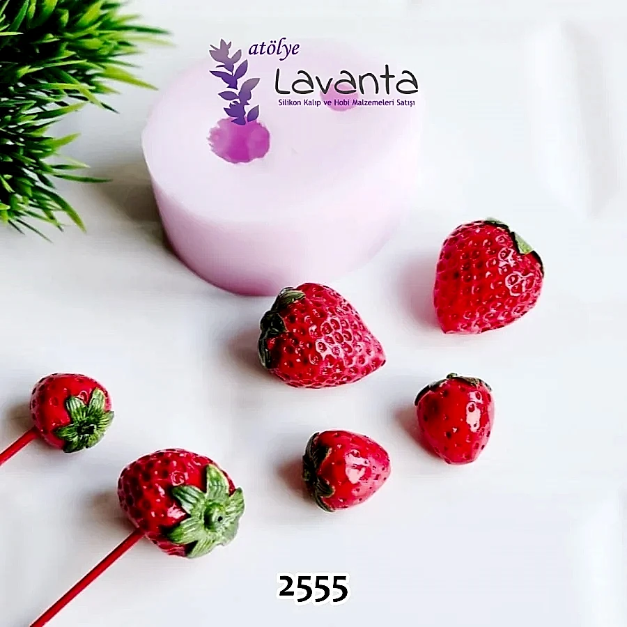 Çilek Saksı Süsü Kalıbı