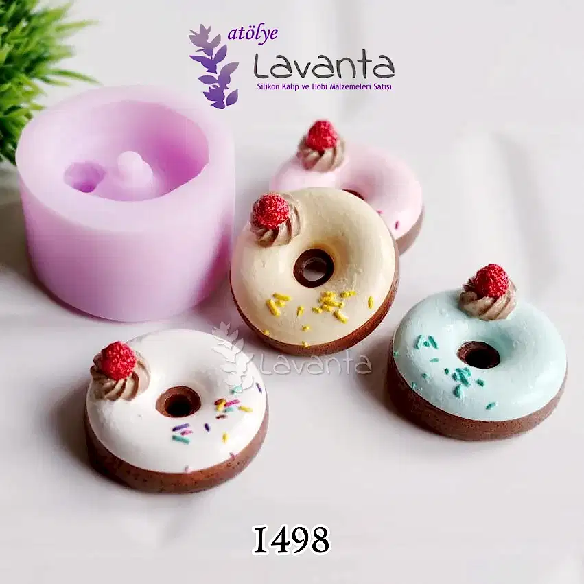 Çilekli Donut Silikon Kalıbı