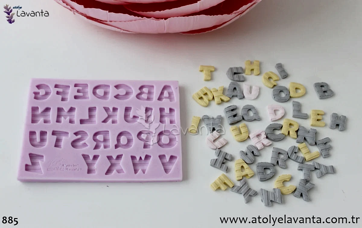 Çizgili Harfler Silikon Kalıbı
