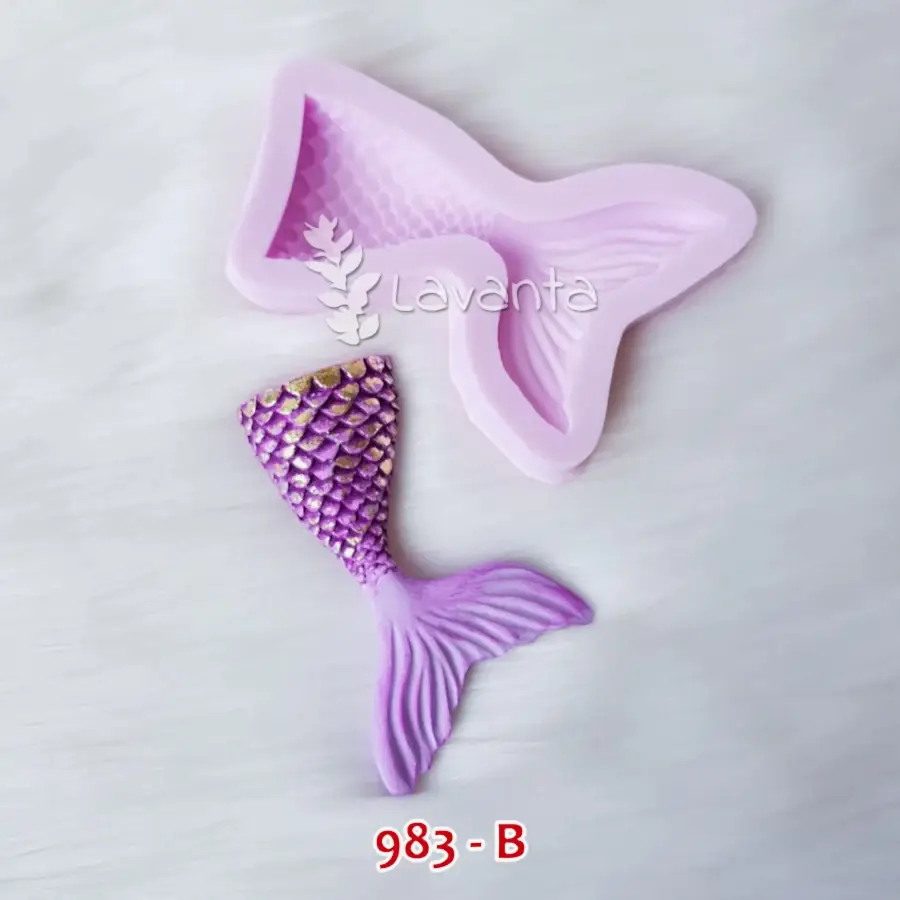 Deniz Kızı Kuyruğu Büyük Boy Silikon Kalıbı