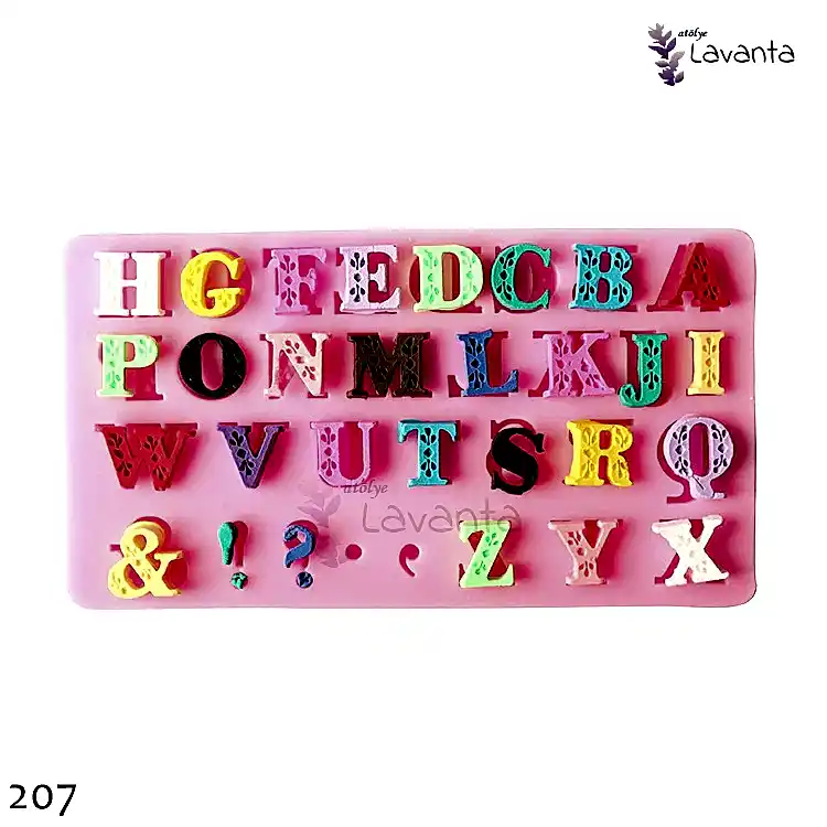 Desenli Harf Silikon Kalıbı