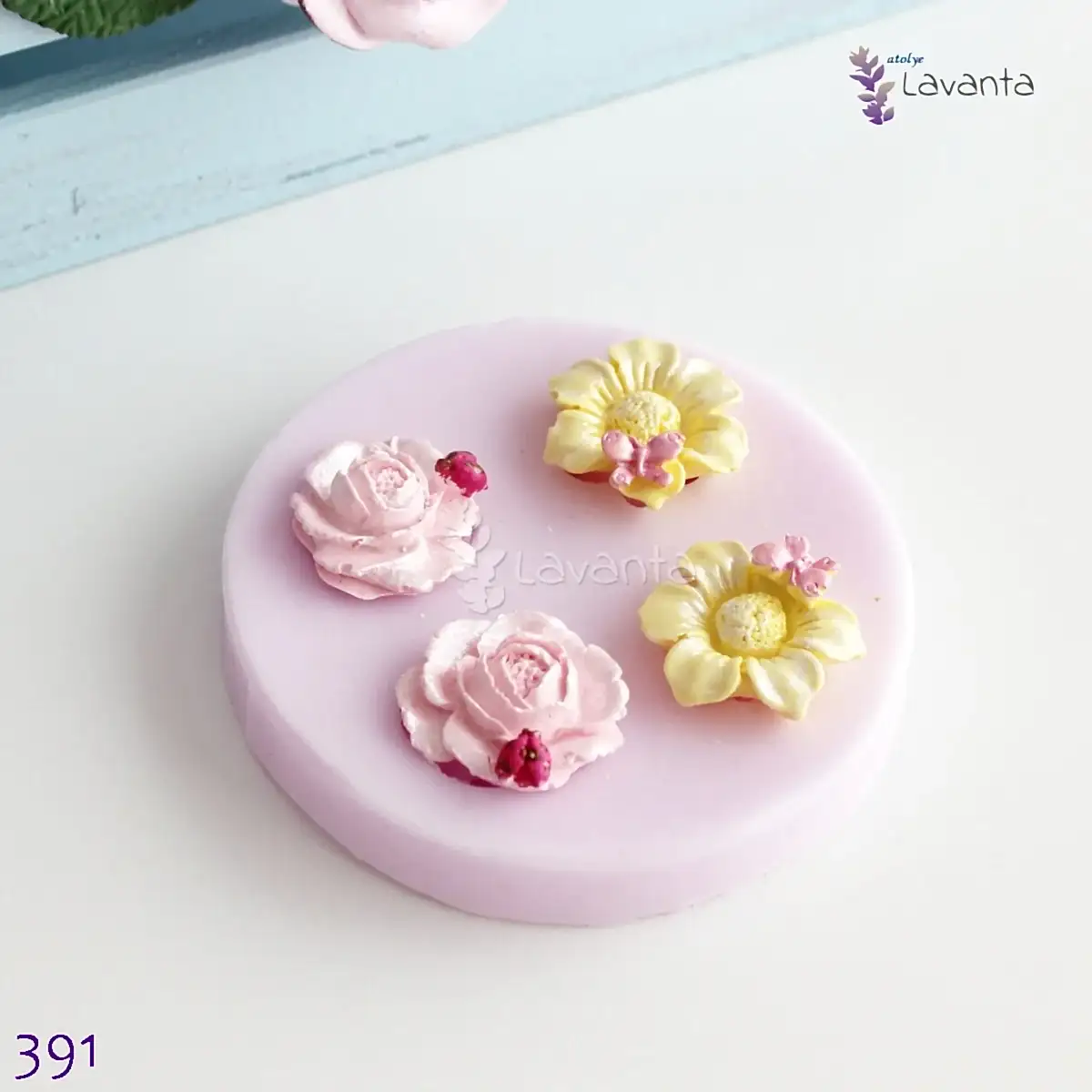 Dörtlü Çiçekler Silikon Kalıbı