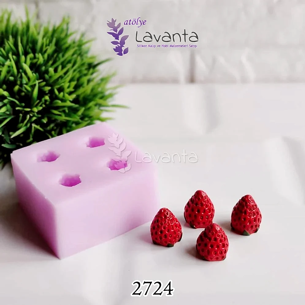 Dörtlü Küçük Çilek Kalıbı