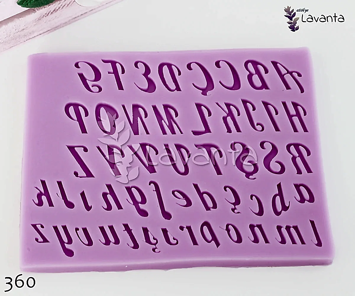 Elyazısı Büyük ve Küçük Harfler Silikon Kalıbı