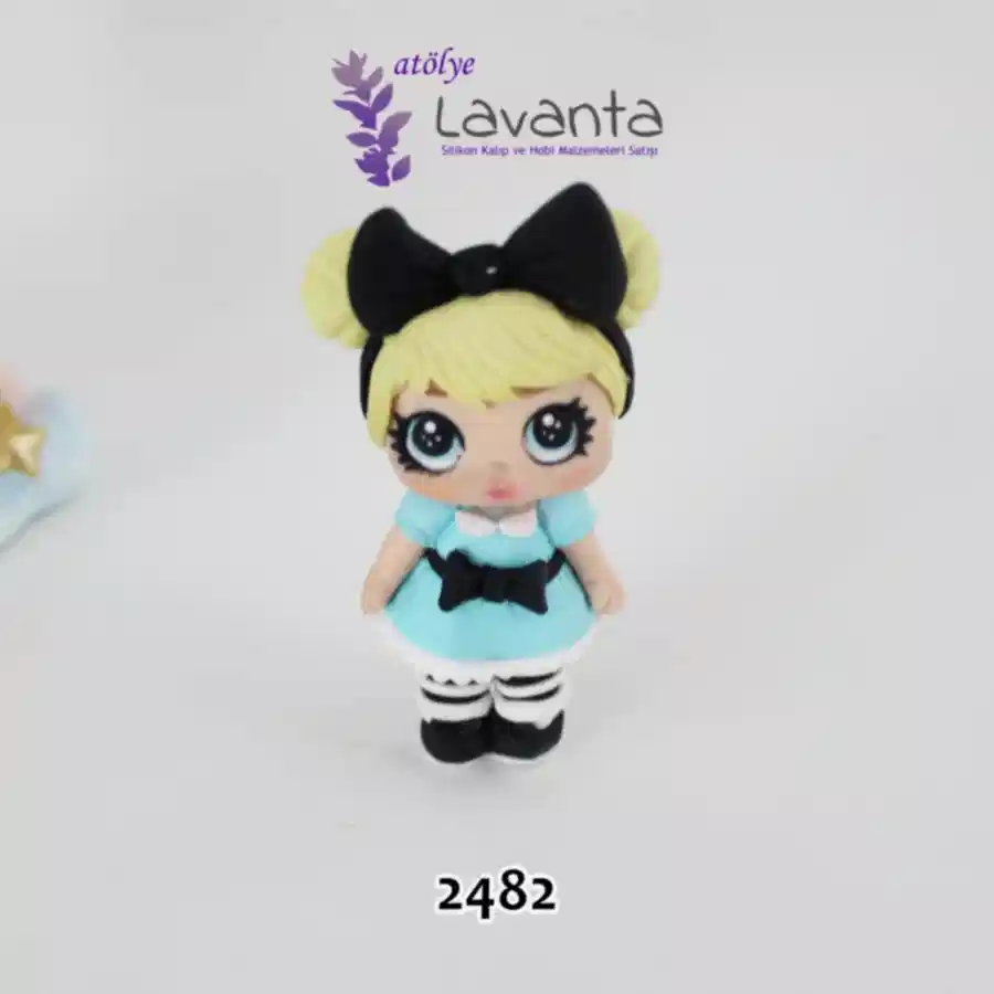 Fiyonk Elbiseli LoL Bebek Silikon Kalıbı