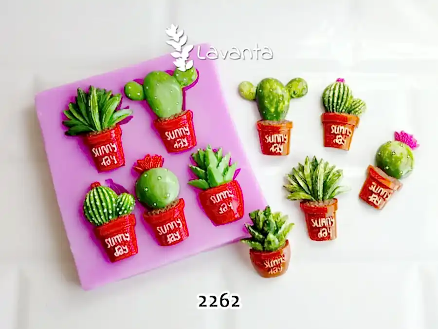 Güneşli Gün Kaktüsleri Silikon Kalıbı