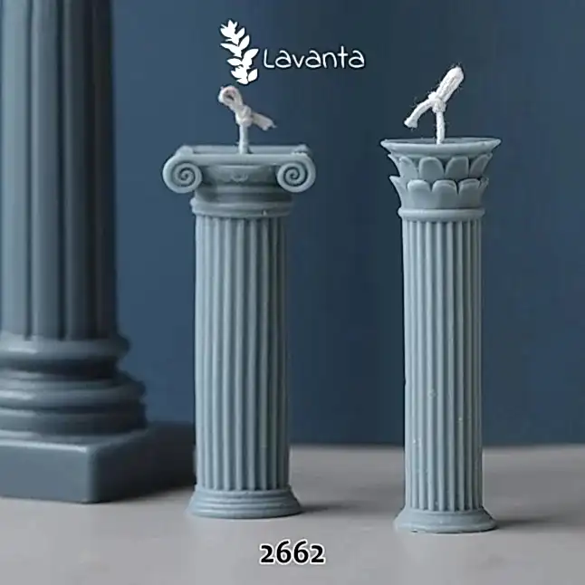İkili Roma Sütun Mum Kalıpları