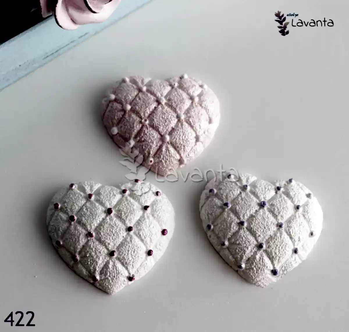 İncili Kalp Silikon Kalıbı