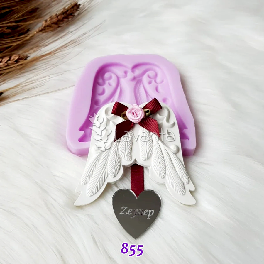 İşlemeli Melek Kanadı Silikon Kalıbı