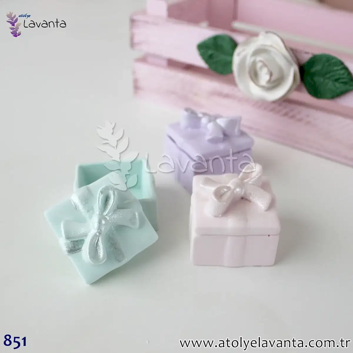 Kare Fiyonklu Kutu Kokulu Taş Silikon Kalıbı