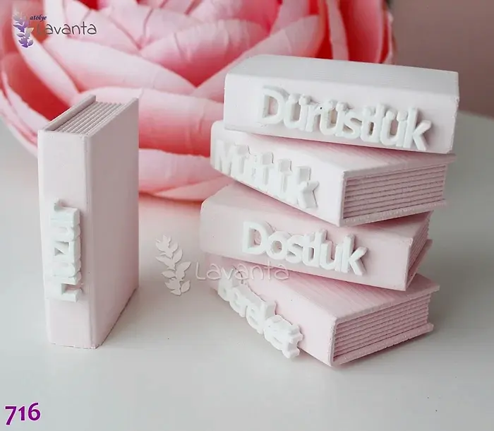 Kitap ve Kelimeler Silikon Kalıbı