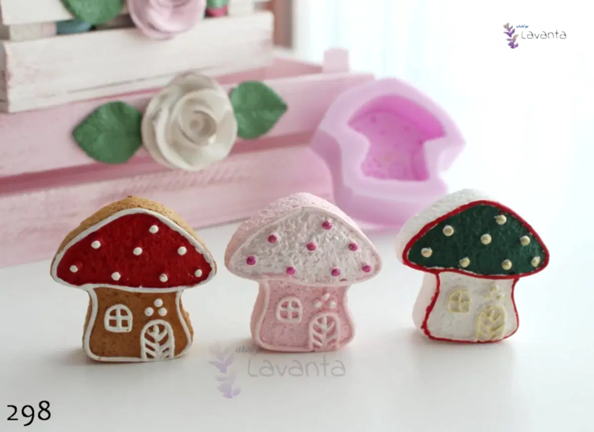 Kurabiye Mantar Ev Silikon Kalıbı