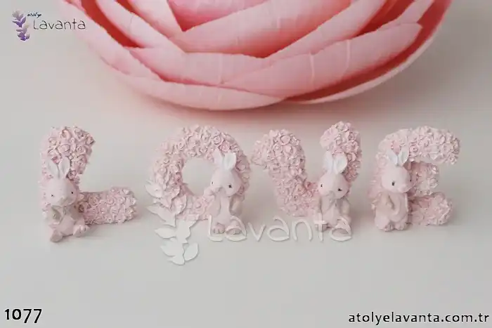 Love Tavşanlar Silikon Kalıbı