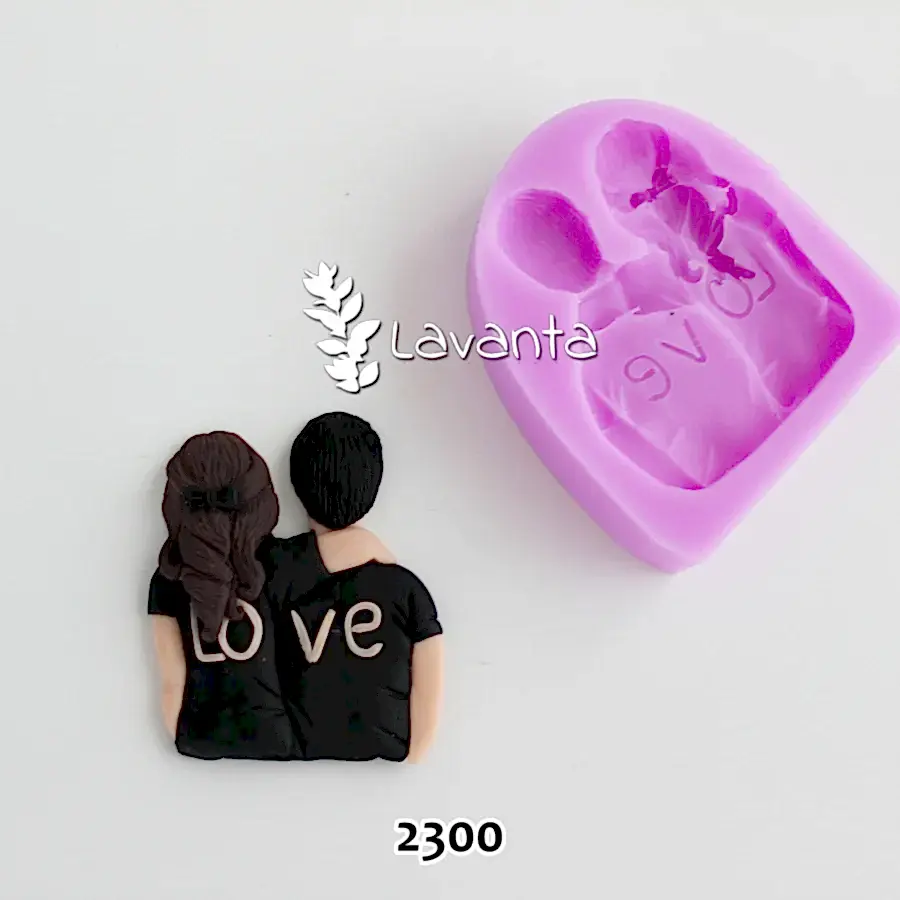Love Yazılı Sevgililer Kalıbı