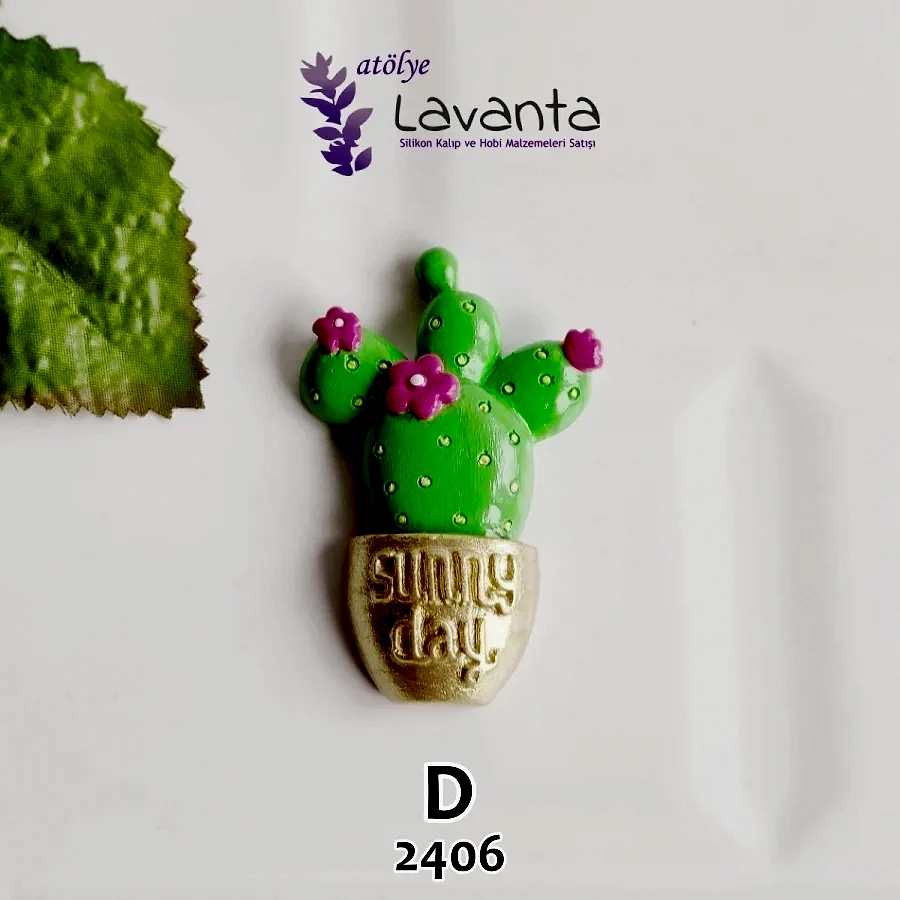 Magnetlik Saksıda Kaktüs Kalıbı