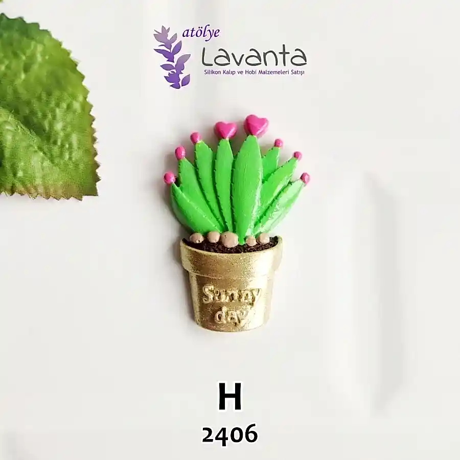 Magnetlik Saksıda Kaktüs Kalıbı