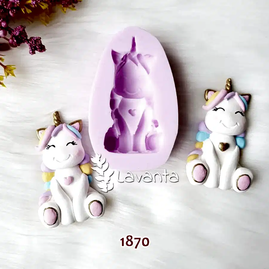 Marshmallow Unicorn Kokulu Taş Kalıbı