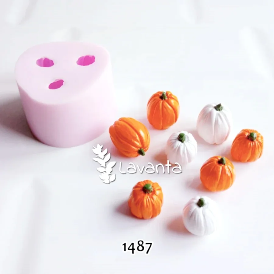 Minyatür Üçlü Kabak Saksı Süsü Silikon Kalıbı