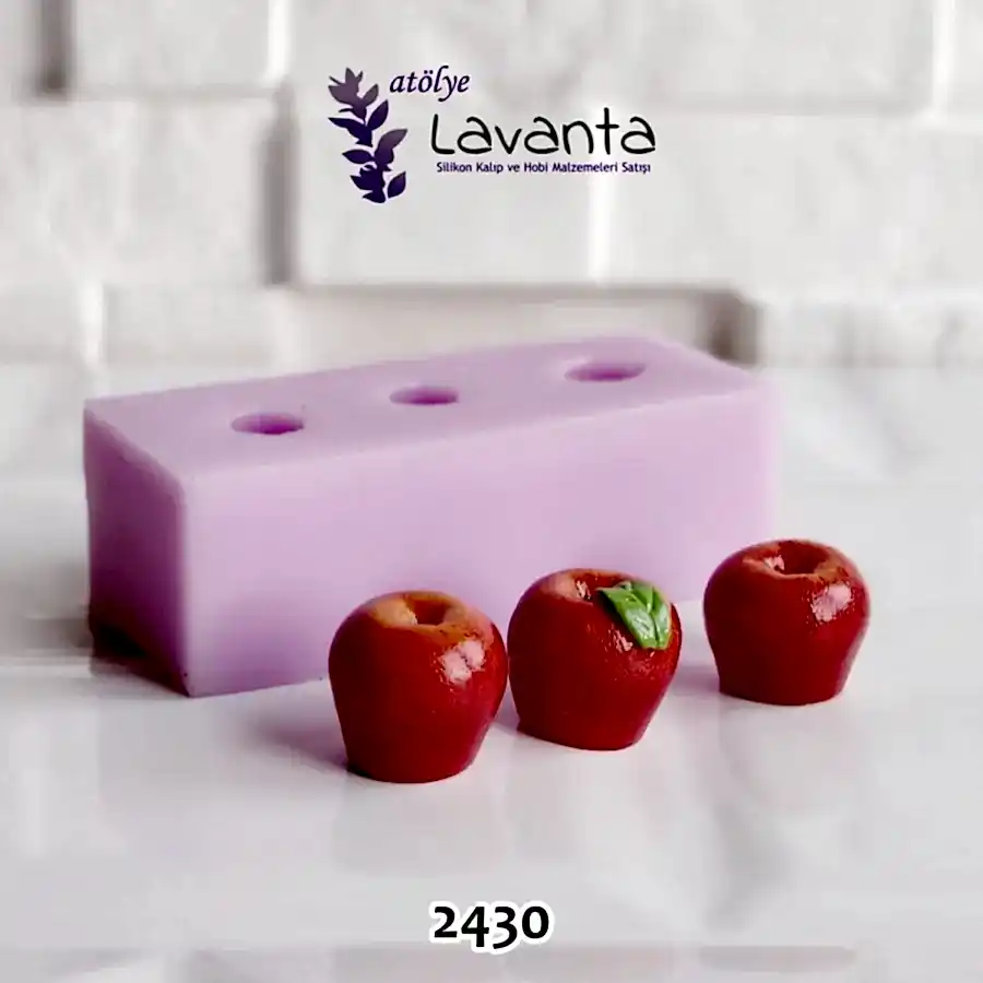 Minyatür Elma Saksı Dibi Süsü Kalıbı