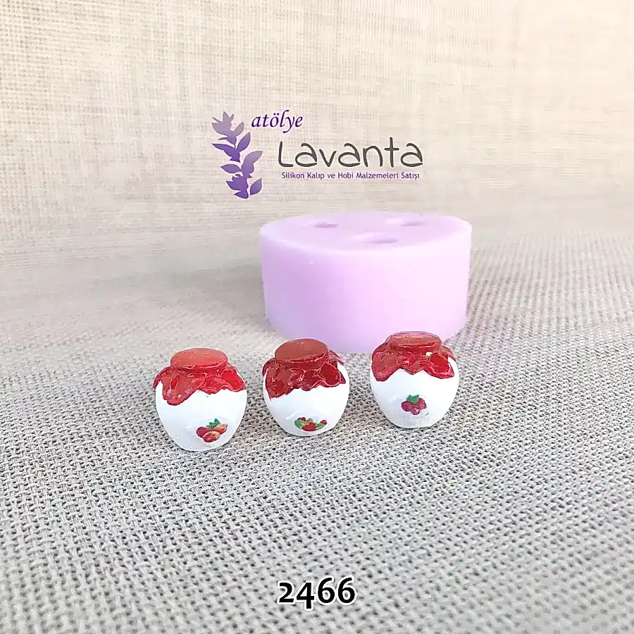 Minyatür Üçlü Kavanoz Silikon Kalıbı