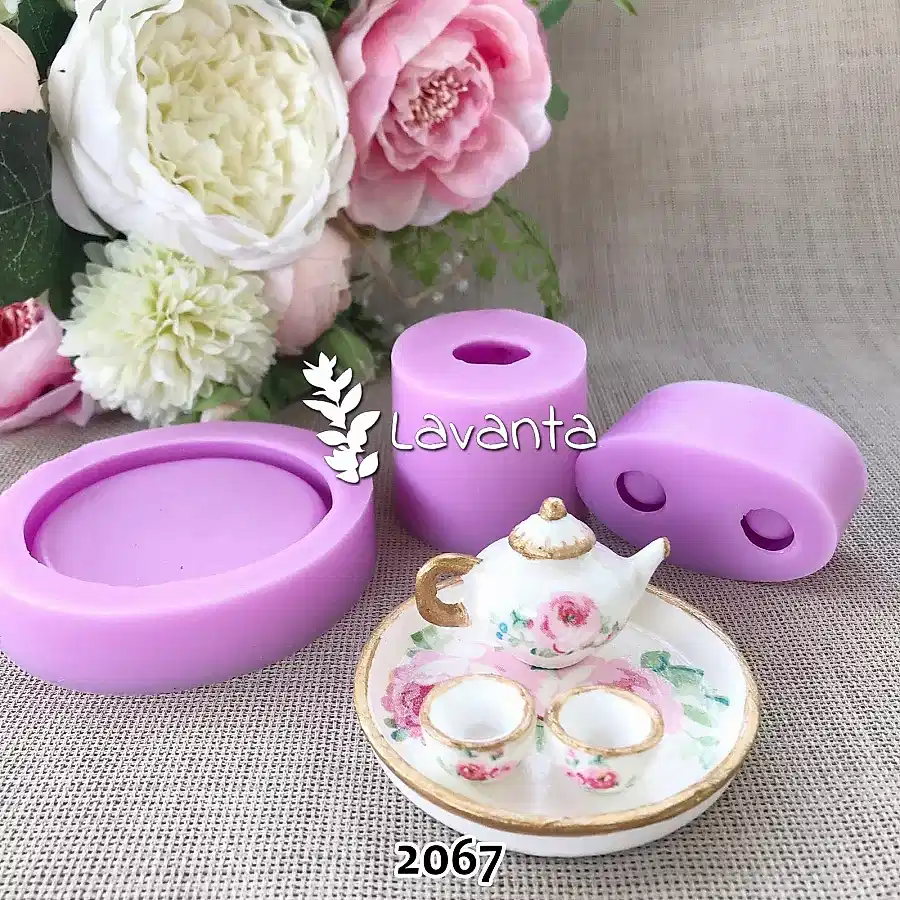 Minyatür Vintage Çay Seti Kalıpları