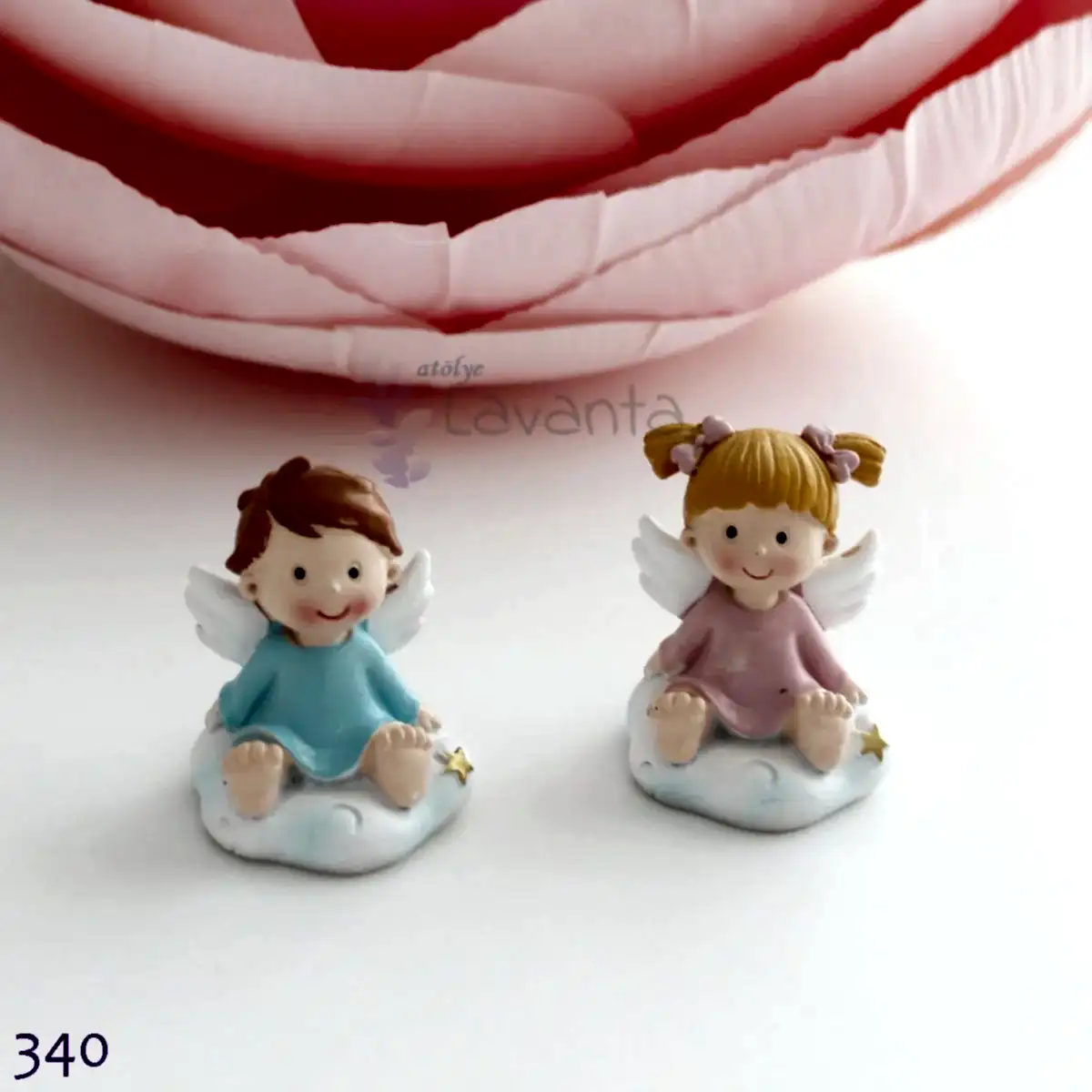 Oturan Melek Çocuklar Silikon Kalıbı