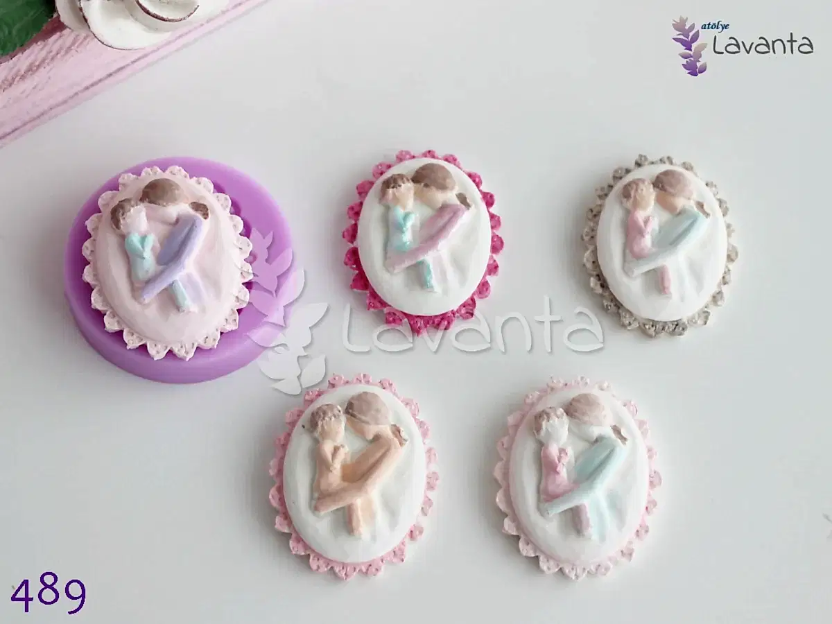 Oval Anne ve Çocuk Silikon Kalıbı