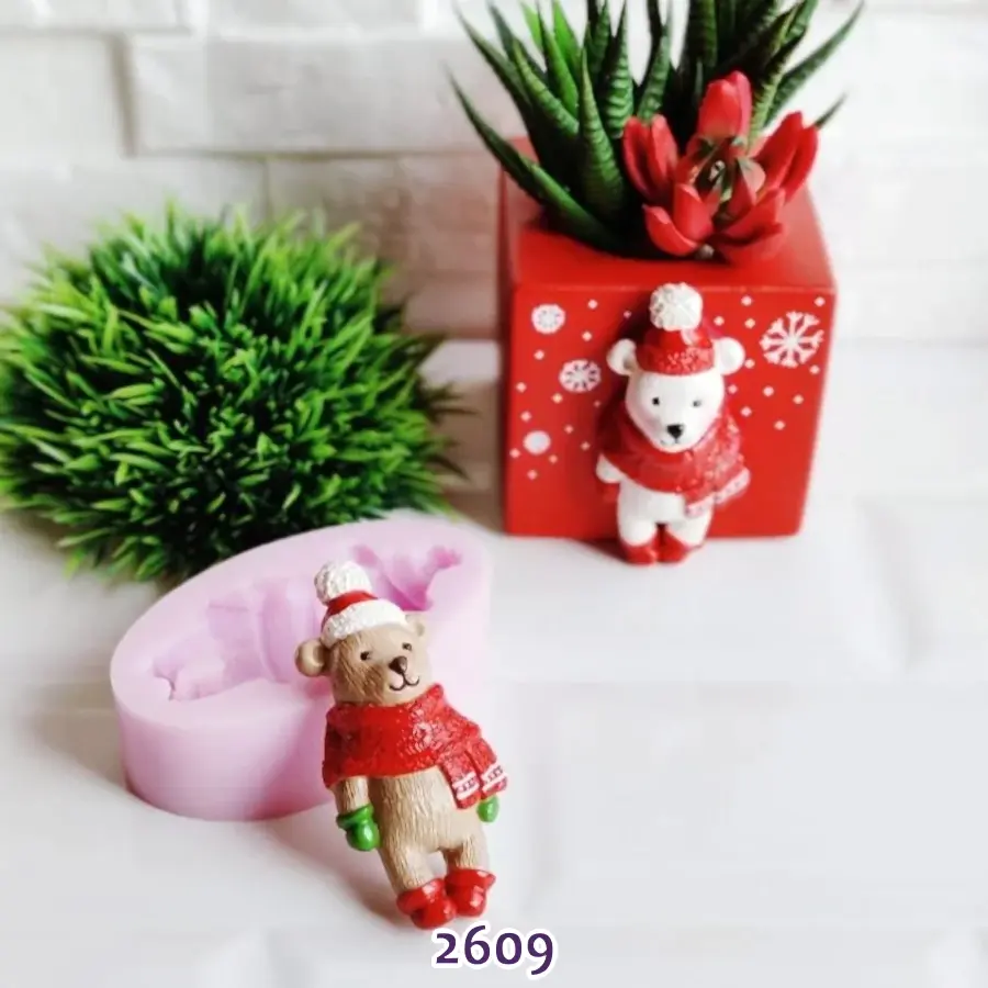 Şapkalı Ayı Silikon Kalıbı